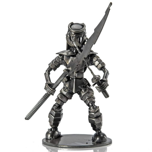 Predator C Inspired Recycled Metal Sculpture Original, One-of-a-Kind Work of Art