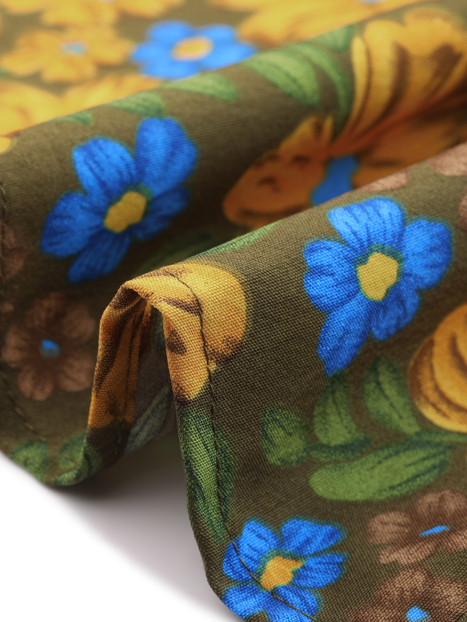 DARING DIVA Women's Plus Skirts Floral Stretchy Waist Layered Maxi Skirt 4X Green Yellow