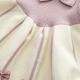 thumbnail image 4 of Lenpel Toddler Girl Dresses Infant Cute Long Sleeve Crew Neck Color Block Soft Casual Dresses Fall Winter Outfits, 4 of 7