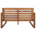 thumbnail image 5 of SAFAVIEH Emiko Outdoor Patio Loveseat Bench, Natural/Light Grey, 5 of 11