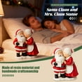 thumbnail image 2 of Mr. & Mrs. Santa Claus Resin Figurines, Hand-Painted Christmas Decorations, Red and White, Kissing Pose, Holiday Mantel Tabletop Décor, Christmas Birthday Valentine's Day Gifts(), 2 of 6