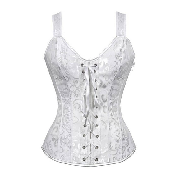 YWDJ Womens Corset Top Corsets For Women Overbust Corset Bustier Top Gothic Shapewear Underwear White XXXXL
