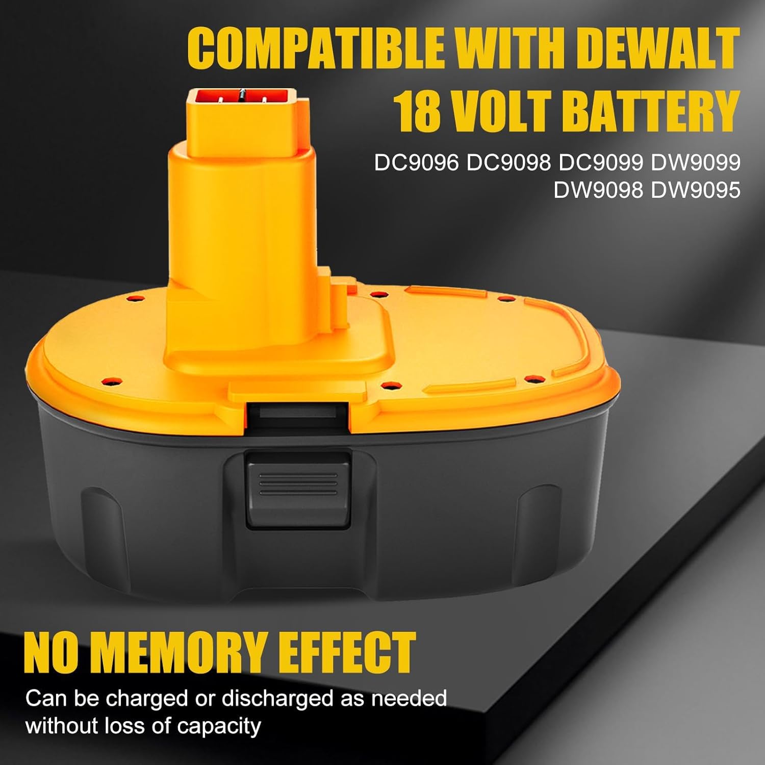 4-Pack 18V 4500mAh DC9096 DC9098 Replacement for Dewalt 18V Battery, Compatible with Dewalt 18 Volt Battery DC9099 DW9095 DW9099 DE9038 DE9039 DE9095 DW9095 DW9096 DE9503 DC9182