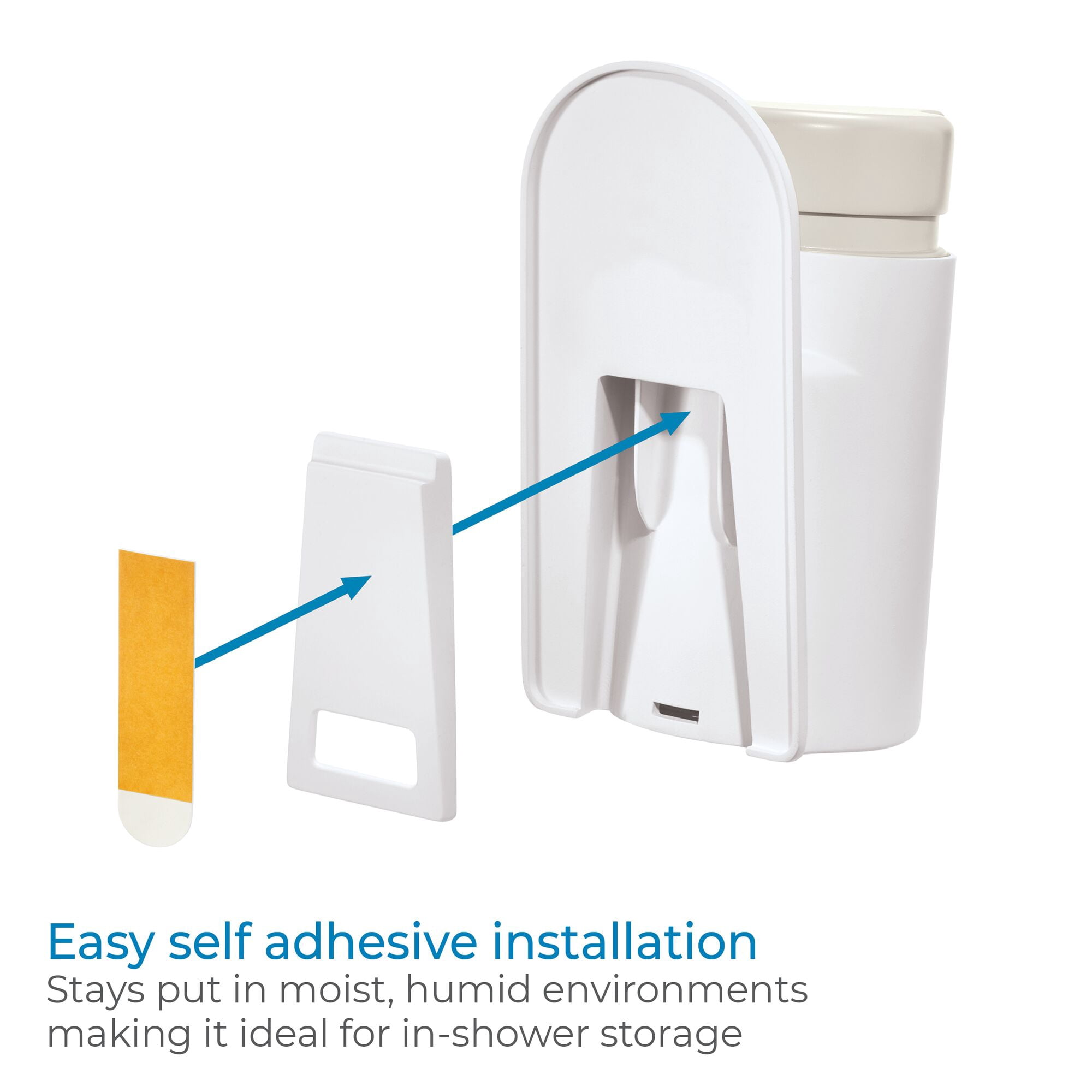 iDesign Self-Adhesive Soap Dispenser – Berkley Collection - Coconut/White