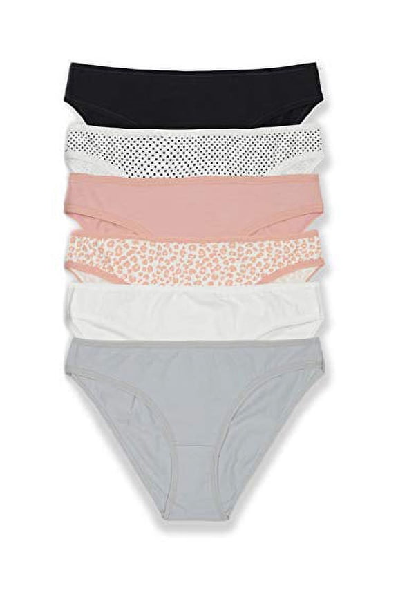 Nobo 6-Pack Girls Juniors Panties (Thong - Light, 2X)