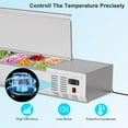 thumbnail image 4 of Ice Food Serving Display Container,59’’Countertop Refrigerated Condiment Station with Auto Defrost & Digital Controller and LED Display,Food Display Rack Organizer for Buffet, 4 of 7
