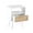 White, variant on 15.75-Inch Rattan End Table with Drawer and Solid Wood Legs, Modern Nightstand Bedside Side Table with Storage, Rectangle Accent Table for Living Room Bedroom, Natural
