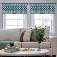 thumbnail image 4 of LALILO Kitchen Curtain Valance Ikat Tie Dye With Stripes Rod Pocket Window Curtain 52"x 18" Set of 2, 4 of 5