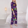 thumbnail image 4 of Bingfone Womens Pajama Sets Mardi Gras And Donuts Print,Long Sleeve Loungewear Pajamas Set-Medium, 4 of 9
