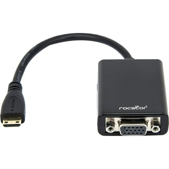 Rocstor Y10A185-B1 Premium Mini HDMI to VGA Adapter for Digital Still Camera & Video Camera