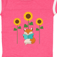 thumbnail image 4 of Inktastic Reading Book Lover Sunflower Fox Boys or Girls Baby Bodysuit, 4 of 5