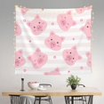 thumbnail image 2 of Pofeuu Cartoon Pig Print Wall Tapestry Decoration Wall Hanging Tapestry 60 x 51 Inch, 2 of 6