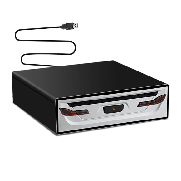 Reproductor de CD portátil externo LSLYA para coche USB Plug & Play