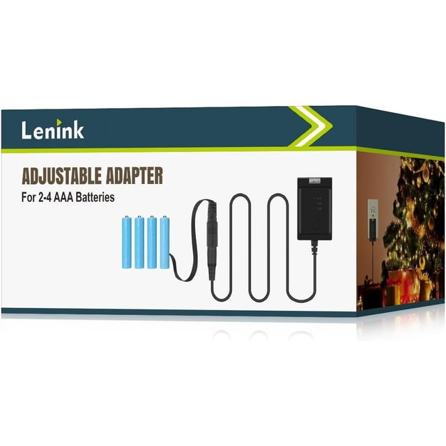 Adaptador de fuente de alimentación de CA ajustable para baterías AAA, 3 V a 6 V, adaptador de reputo de batería (negro)