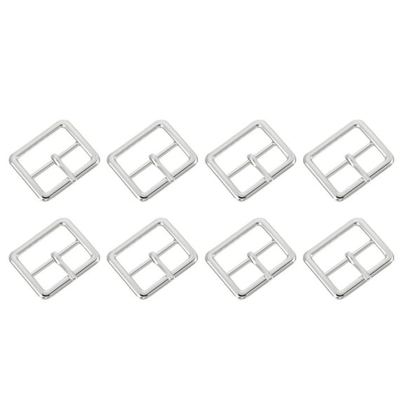 Uxcell 8Pack Metal Roller Buckles, 25mm/1" Single Prong Belt Strap Adjuster, Silver