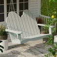 thumbnail image 3 of Wildridge Classic Adirondack Porch Swing, White - Outdoor Weather Resistant Recycled Plastic Furniture for Patio, 3 of 4