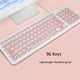 thumbnail image 4 of Atado Con Alambre USB Ergonómico Del De 96 Llaves Para el ordenador Del Ordenador Portátil Del Ordenador Rosado Hugo Teclado con cable, 4 of 10