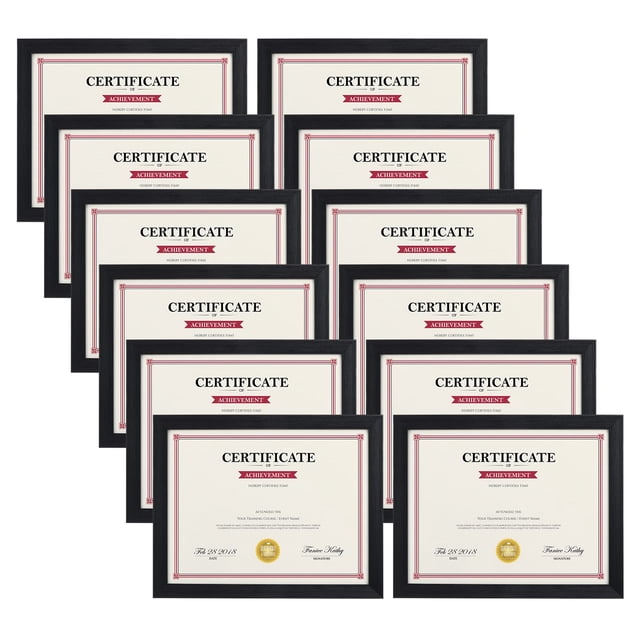 Marco de fotos Giftgarden negro de 21 x 29,7 cm, juego de 12