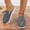 Grey, variant on Womens Mule Slippers Newspaper Print Closed Toe On Flats Lightweight Sandals for Women Summer Beach Casual Walking Shoes Sneakers US :7.5