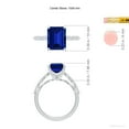 thumbnail image 5 of ANGARA Lab Grown 3.4 Ct Blue Sapphire Engagement Ring with Diamonds for Women in 14K White Gold (Size-10x8mm) | Anniversary, Jewelry Gift for Women | Lab-Grown Blue Sapphire Ring, 5 of 8