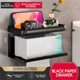 thumbnail image 1 of Suncoda Brach Brach, Toilet Tissue Box Storage Rack Wall Mounted Toilet Paper Drawer Bathroom Non Perforated Toilet Paper Rack Household Paper Roll Rack, 1 of 3