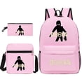 thumbnail image 2 of Doors Roblox mochila escolar de tres piezas estampada, transpirable, práctica, bolsa de lona de gran capacidad, aligeramiento de hombros con cremallera, 2 of 4