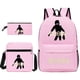 thumbnail image 2 of Doors Roblox mochila escolar de tres piezas estampada, transpirable, práctica, bolsa de lona de gran capacidad, aligeramiento de hombros con cremallera, 2 of 4