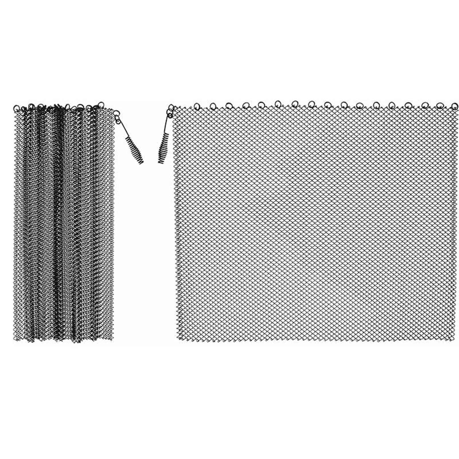 Fireplace Mesh Screen 2 Pieces Heat Resistant Metal Mesh Screen for