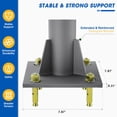 thumbnail image 2 of 10ft Heavy Duty Shade Sail Pole, 3" Steel Sun Shade Pole for Outdoor Patio, Deck, Playground, Backyard, with Adjustable D-Ring Clamp and Hardware - Grey, 2 of 9