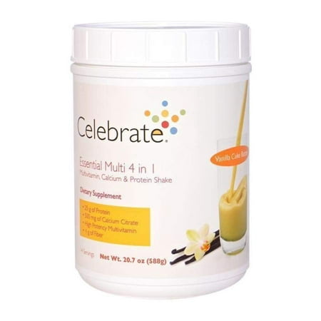 Celebrate ENS Essential Multi 4 in 1 Shake (Protein, Multivitamin, Calcium, and Fiber) - Available in 3 Flavors! 14-Serving