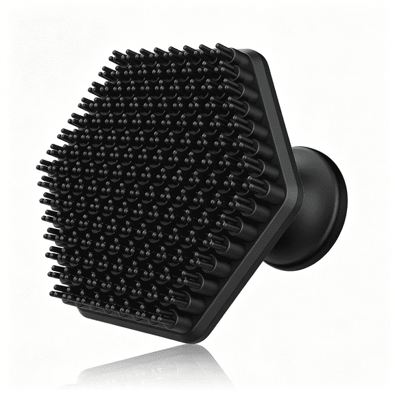 ACDANC Silicone Face Scrubber for Men, Gentle Exfoliator Pad & Massager, Facial Cleansing Brush Silicone Face Wash Brush Removes Dead & Dry Skin (Black)