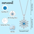 thumbnail image 6 of Inpasne Snowflake Necklace for Women 925 Sterling Silver Snowflake Pendant Necklace Aquamarine Jewelry Christmas Gift for Her Mom Wife, 6 of 6