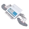 thumbnail image 4 of Masajeador corporal adelgazante con 12 pares de parches de electrodos, máquina de masaje de estimulación muscular con pulso ajustable, enchufe estadounidense de 110 V, 4 of 15