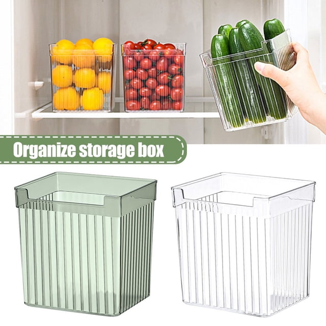 Fridge Fruit Preservation Box Transparent Multifunctional Food Grade Vegetable Deep Save Space Opening Design Wide Application Fridge Food Container Household Supplies
