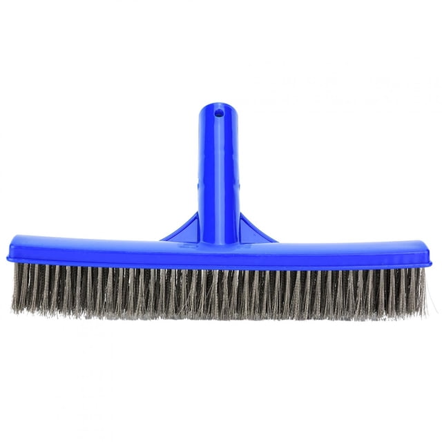 Cepillo de pared para piscina con cerdas de alambre de acero para limpieza de estanques y spas.