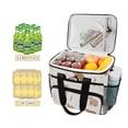thumbnail image 2 of FORMRS Insulated Cooler Bag 24 Cans Capacity Soft Leakproof Lunch Box with Side Pockets, Gray Bears, 2 of 7