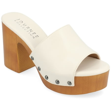 

Journee Collection Womens Veda Tru Comfort Foam Platform Clog Open Toe Sandals