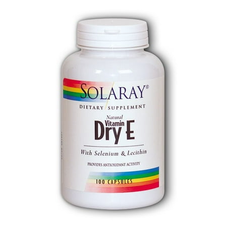 Solaray sec vitamine E plus Sélénium et 200 UI Lécithine - 100 Capsules