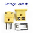 thumbnail image 2 of 1 Set K Type Thermocouple Miniature Socket & Panel Mount Alloy Plug Connector, 2 of 9