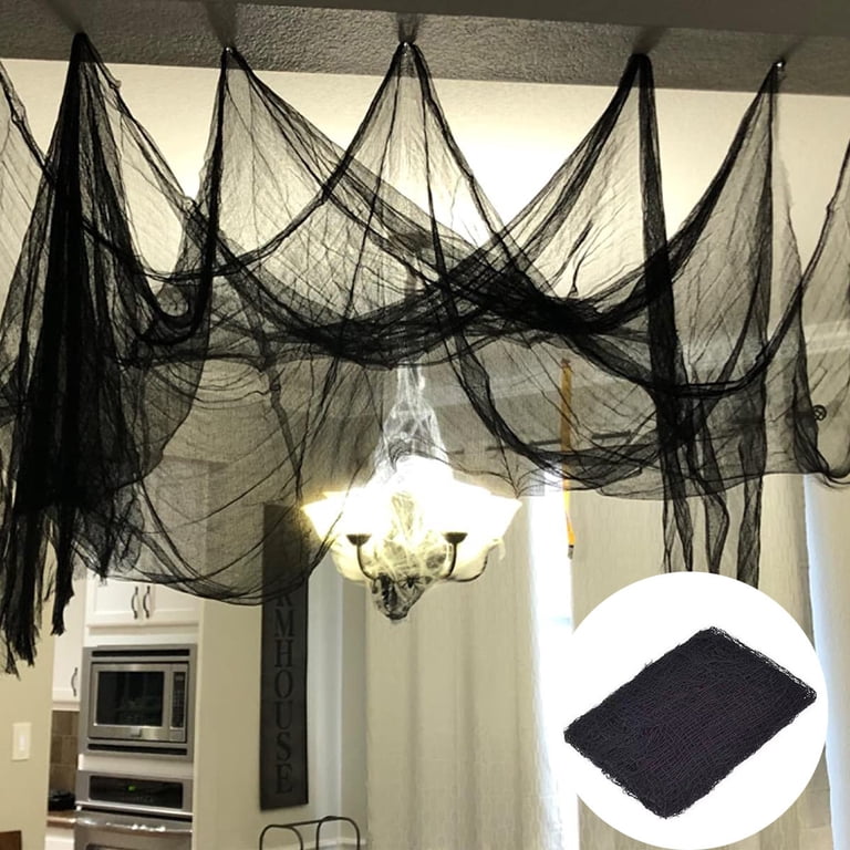 Halloween Black Creepy Cloth, Scary Drape Cloth Entryways Creepy Gauze For Halloween Party Decoration