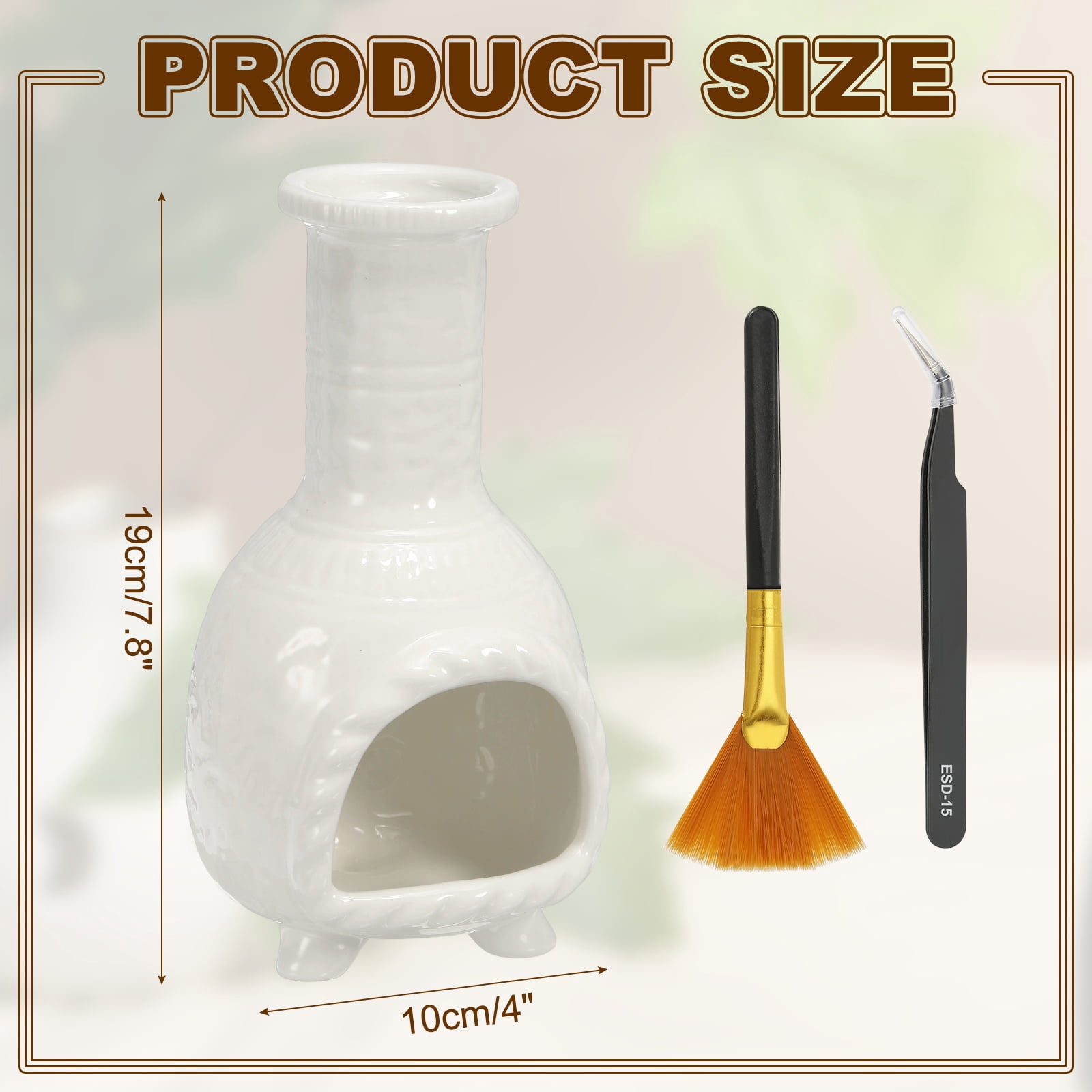 Uxcell Modern Incense Burner, Ceramic Holder for Meditation and Yoga, Gray