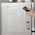 thumbnail image 6 of Pebbuoy Acrylic Weekly Planning Board Meal Planner Scratch-proof Easy to Erase Kitchen Fridge Magnetic Menu Board Clear Weekly Calendar Whiteboard, 6 of 6