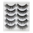 thumbnail image 1 of Fiudx Pestañas Postizas 3D, Gruesas y Rizadas, Suaves y de Aspecto Natural, Fáciles de Aplicar, Ideales para Selfies En Bodas y Fiestas, Realzan La Mirada, Paquete de 5 Pares., 1 of 6