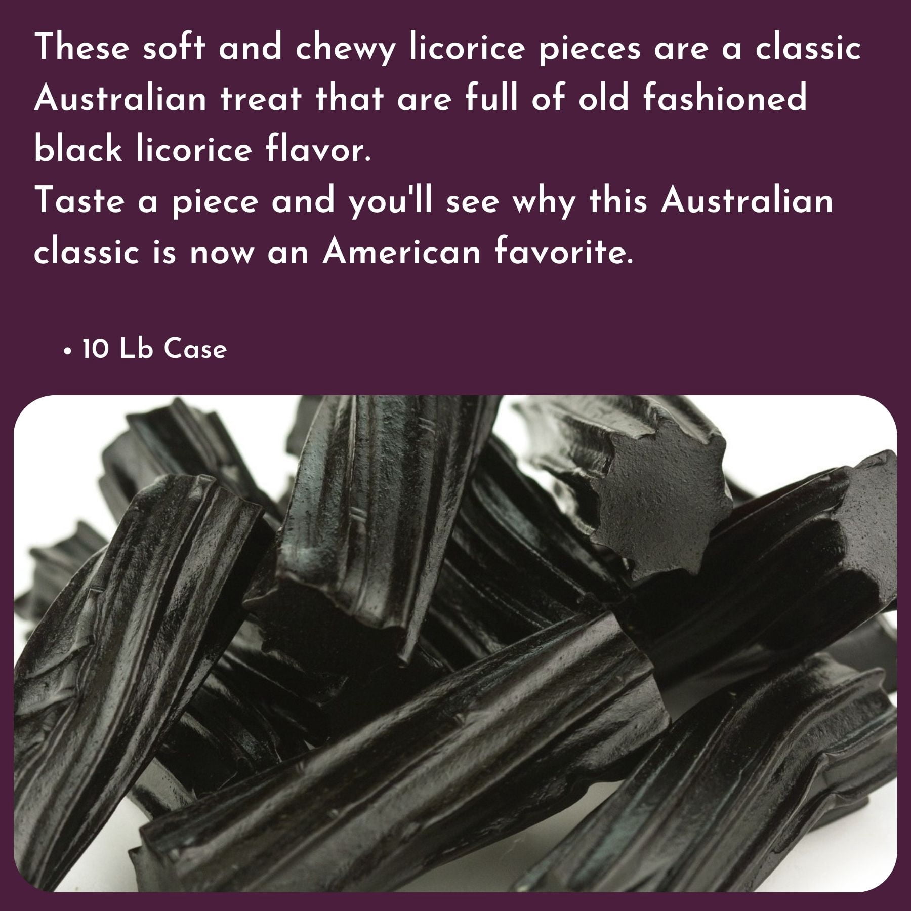 WinCrest Bulk Black Australian Licorice - 10 Lb Case