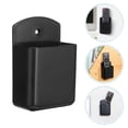 thumbnail image 2 of KAKOWELY wall mount remote case 4pcs Wall Mounted Remote Control Holder Self Adhesive Wall Media Player Controller Case Caddy Pencil Storage Box Organizer For Home Office Black, 2 of 5