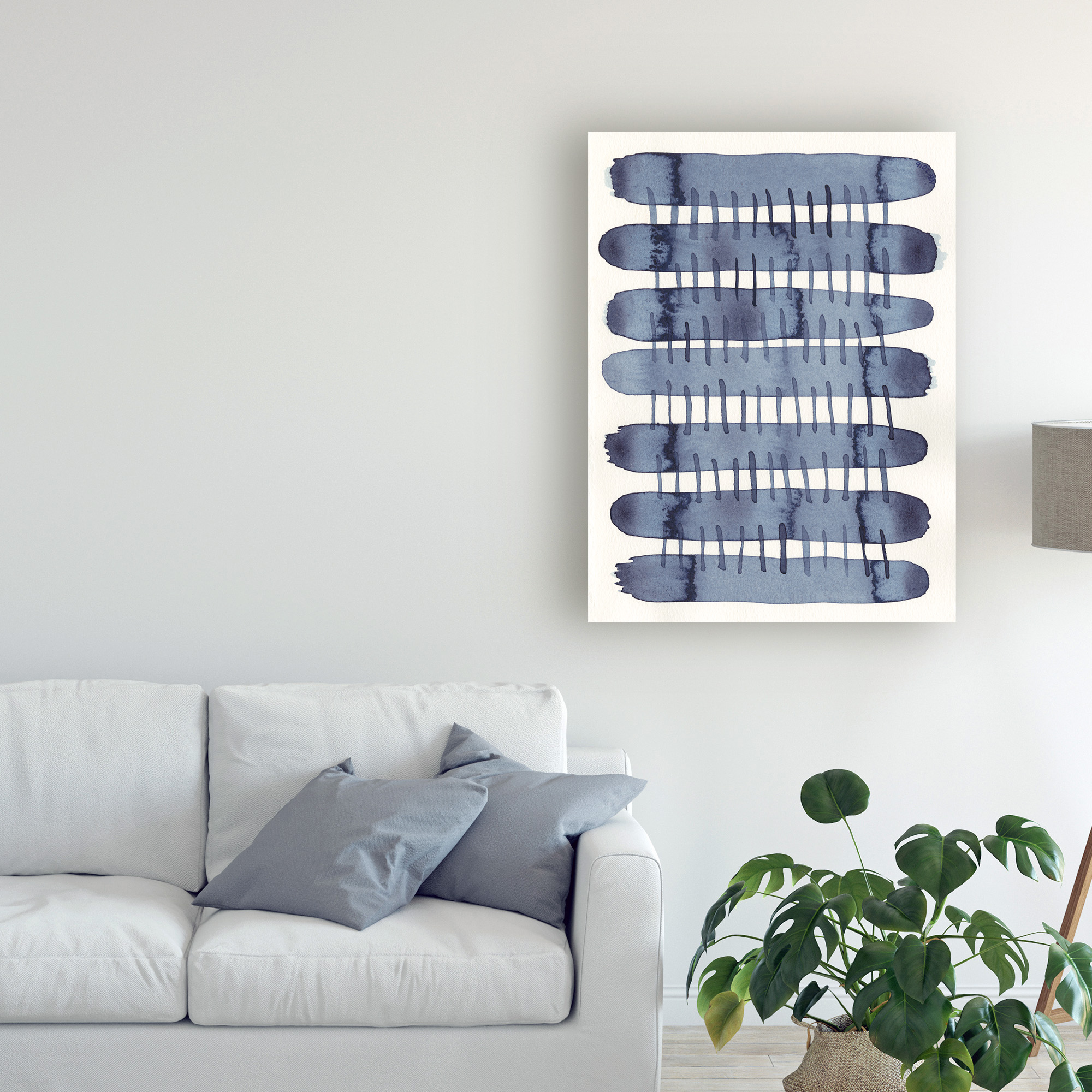 Trademark Fine Art 'Indigo Stitchy I' Canvas Art by Nikki Galapon