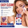 thumbnail image 2 of High-Shine Glitter & Sequins – Red, White & Blue Star-Shaped Glitter Stick for Face & Body; Patriotic 250th Celebration & Sports-Themed Makeup(D,2PCS), 2 of 6