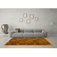 thumbnail image 3 of Ahgly Company Machine Washable Indoor Rectangle Oriental Yellow Traditional Area Rugs, 6' x 9', 3 of 4