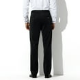thumbnail image 3 of Mens Stretch Dress Pants Flat Front Business Casual Pants Classic Fit Lightweight, Black, 3 of 9