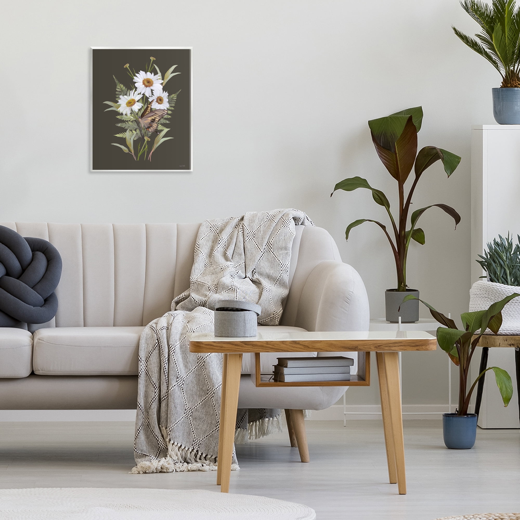 Stupell Industries Daisy Bouquet with Swallowtail Wall Plaque Art, design by House Fenway